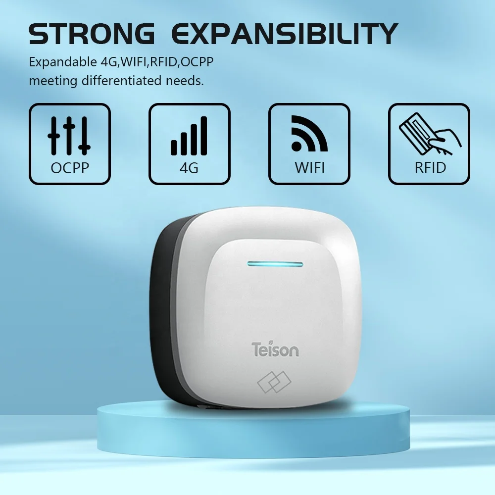 Teison 16A/32A Electric Wallbox charger APP/Wifi/4G/RFID Home EV Charging Station with Type 2 socket