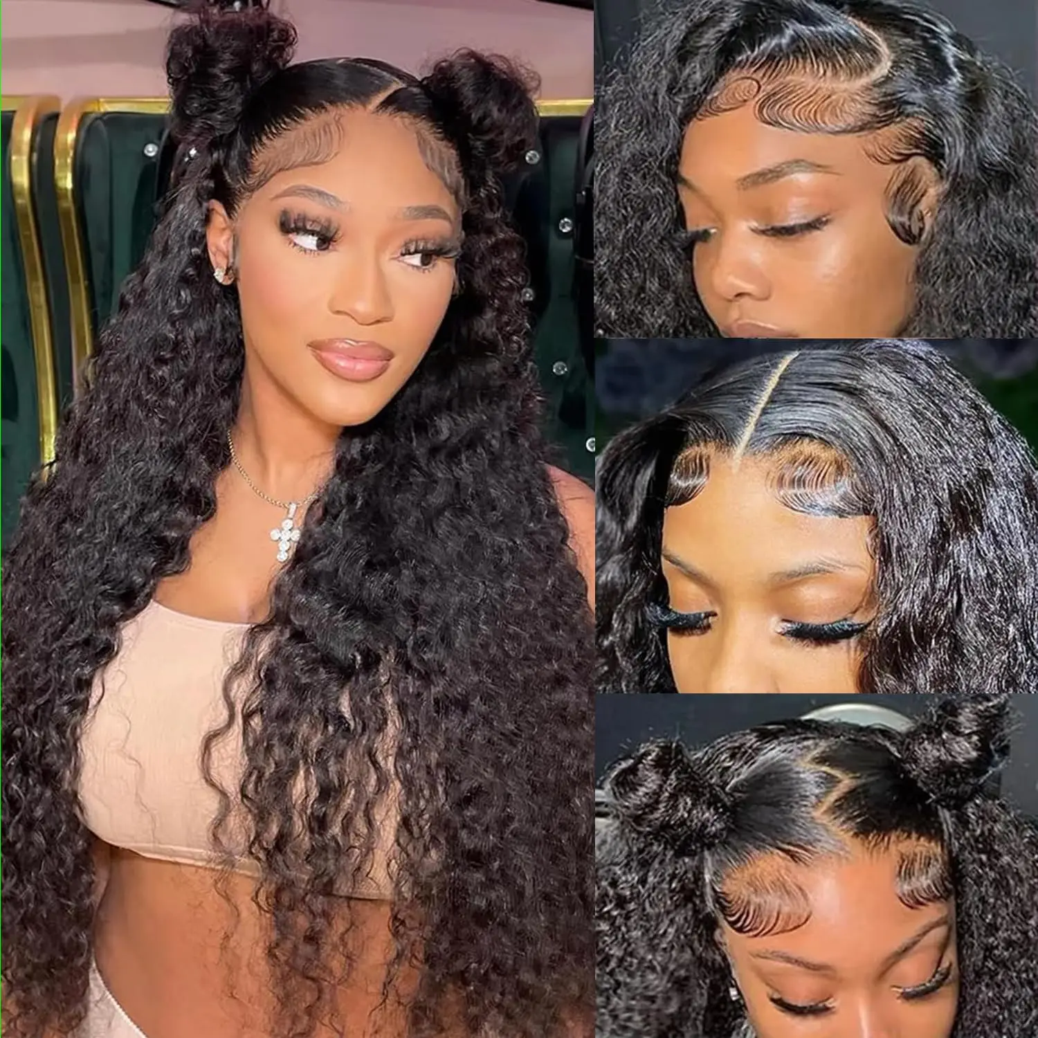 

Water Wave Lace Front Wigs Human Hair Pre Plucked Wigs Human Hair Wigs 5*5 HD Lace Frontal Wigs Human Hair Natural Hairline