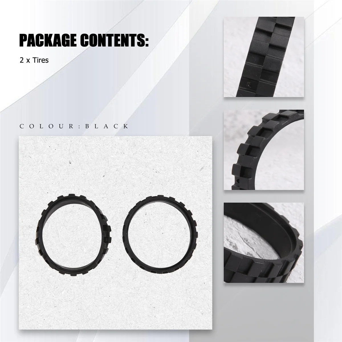 Pneus de rodas para Xiaomi Robot Aspirador, Roborock S50, S55, S5 MAX, rodas antiderrapantes, acessório de substituição MIJIA, 1St 1S