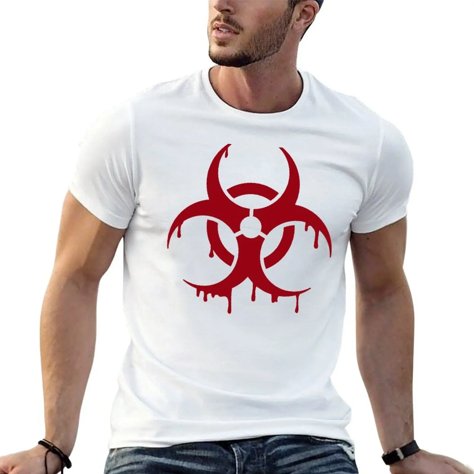 

Biohazard t Symbol Blood shirt man t man for Danger cotton 100% shirts T-Shirt
