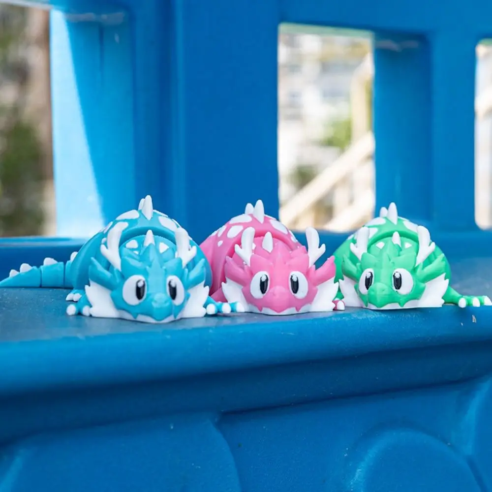 

Joint Movable Frost Dragon Mobile Toy Figurine Cartoon Frost Dragon 3D Printing Doll Animal Realistic 3D Printing Frost Dragon