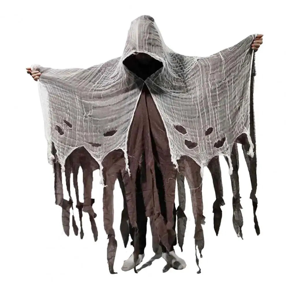 Ghost Dementors Cosplay Costume Unisex Gothic Horror Zombie Vampires Hooded Capes Day Of The Dead Party Props Cloaks