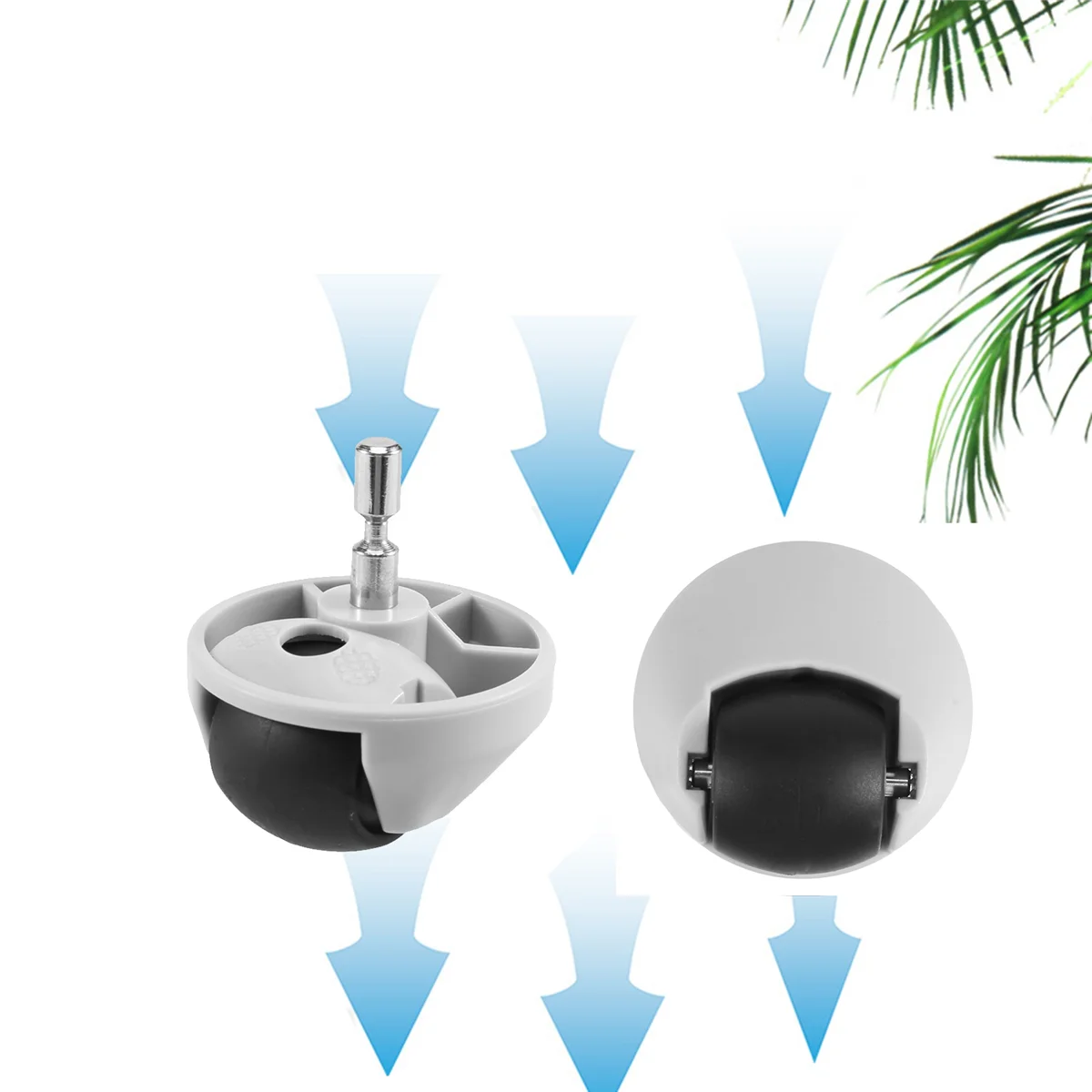 1Pcs Casters Front Wheel Fit for Xiaomi 1S 1C Roborock S5 S50 S6 S60 S5Max S6Maxv Pure Vacuum Cleaner Parts_A66K