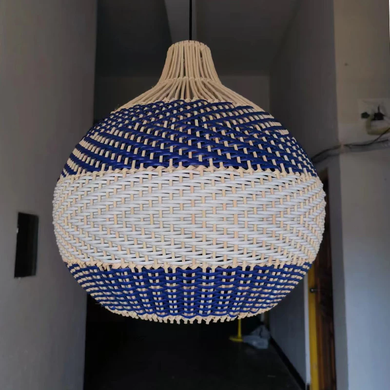 Imagem -03 - Rattan Luzes Pingente Criativo Cor Correspondência Rattan Lâmpada Estilo Chinês Luminária para Sala de Jantar Restaurante Lâmpada Suspensão Novo