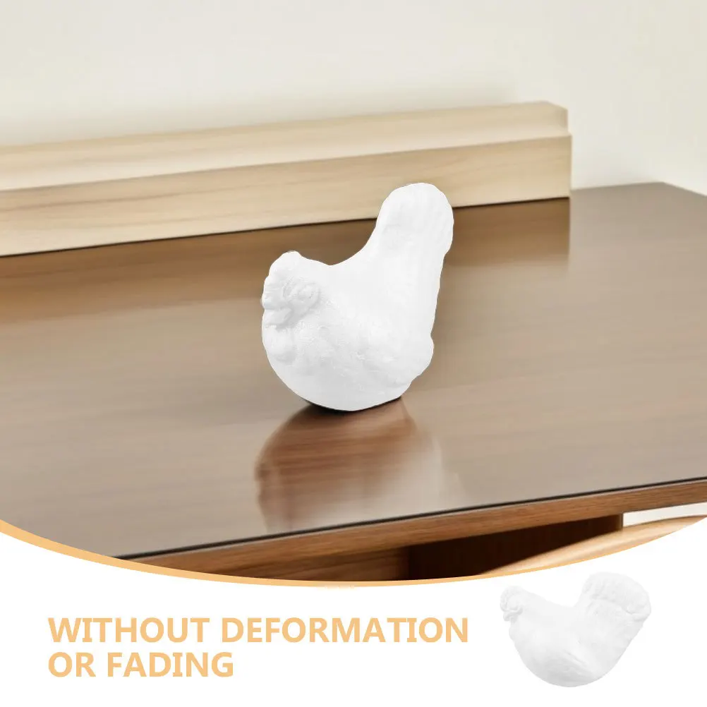 3Pcs Foam Chicken Animal Ornaments Rooster Painting Craft Set for Children's DIY Home Decor Party Festival Miniature Chickens