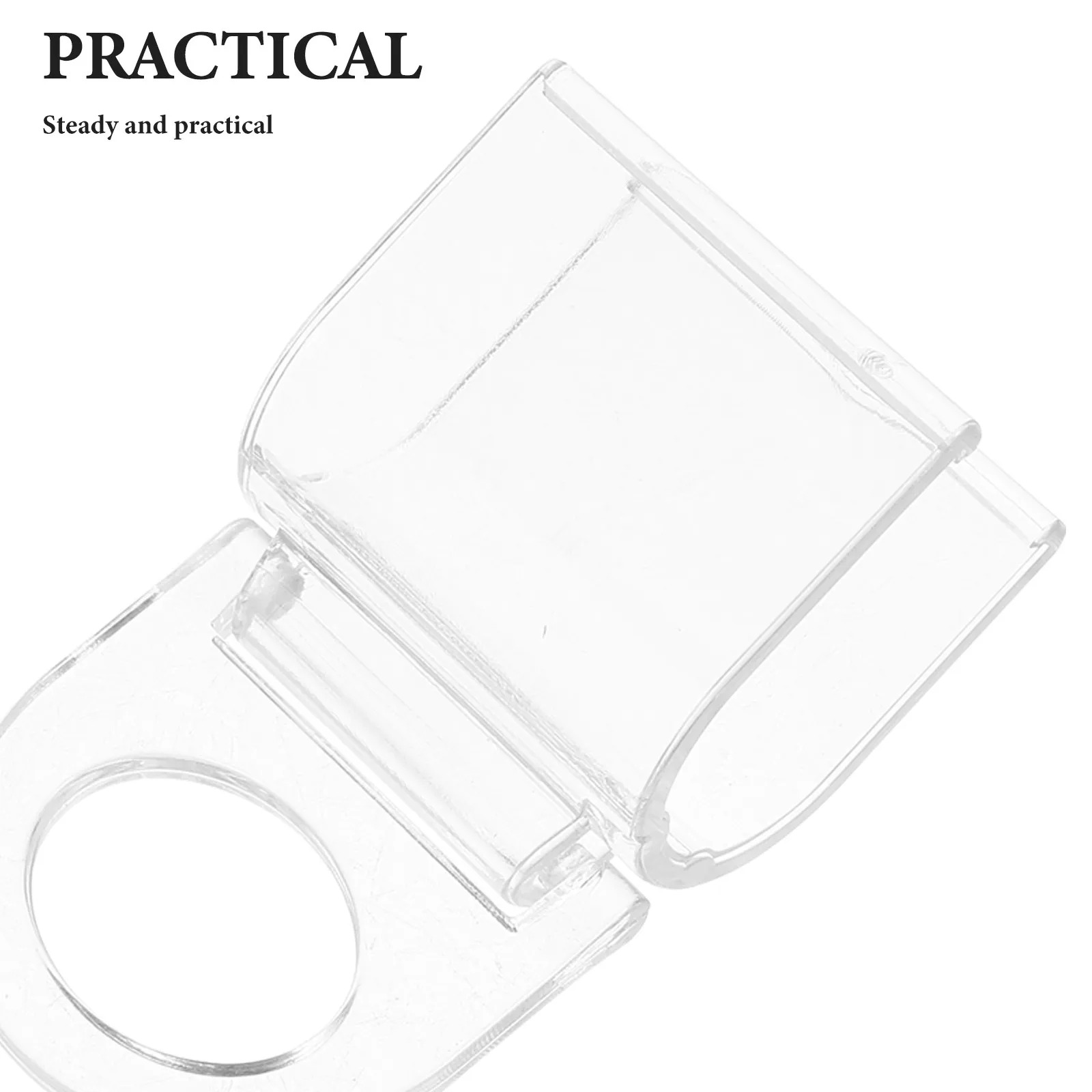 10Pcs Curtain Clips Cordless Transparent Acrylic U-Shaped Roller Blind Holders Easy Install Sunshade Clips for Pleated Shades