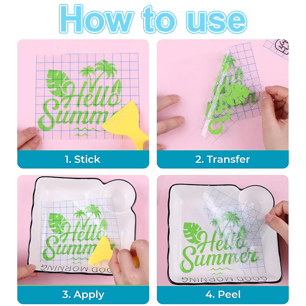 Самоклеящаяся сетчатая прозрачная переводная пленка для домашних животных, наклейки с ручным размещением, виниловая переводная бумага для самоклеящейся пленки