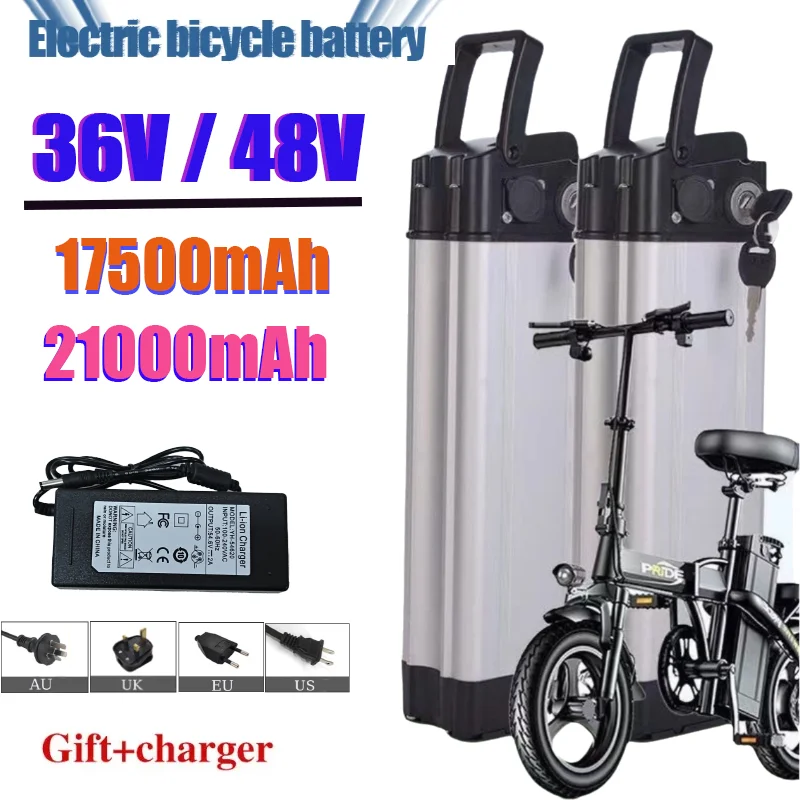 

Foldable Bicycle Battery 36V 48V Low Discharge 21000mAh 18650 Lithium Battery 17.5Ah 21Ah Pack for Electronic Car Replacement