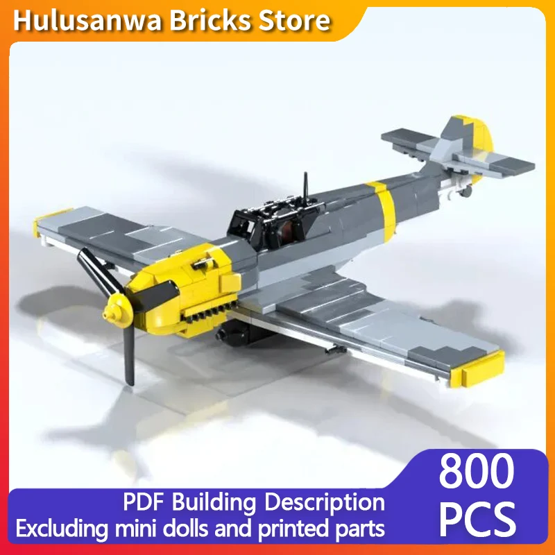 

BF-109E7 WW2 Military Fighter Jets Model MOC Building Bricks War Equipment Modular Technology Gifts Assemble Children Toys Suit