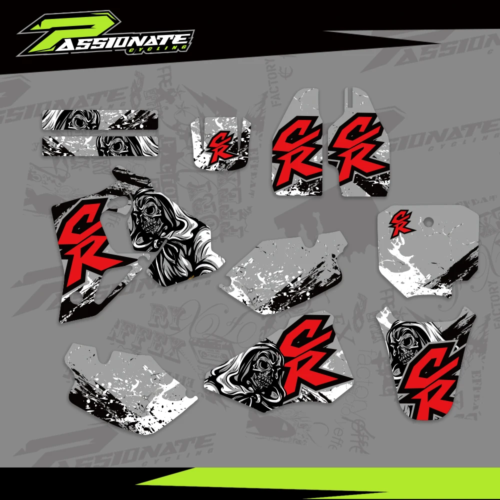 

Для HONDA CR 80 CR80 1996 1997 1998 1999 2000 2001 2002 полная графика наклейки мотоцикл фон индивидуальный номер имя