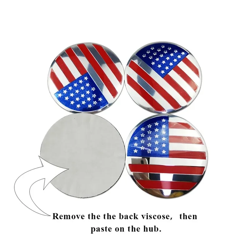 4Pcs UK USA German France Italy Flag Emblem Car Wheel Center Hub Cap Cover Sticker For BMW MINI Toyota Honda Ford Accessories view 4