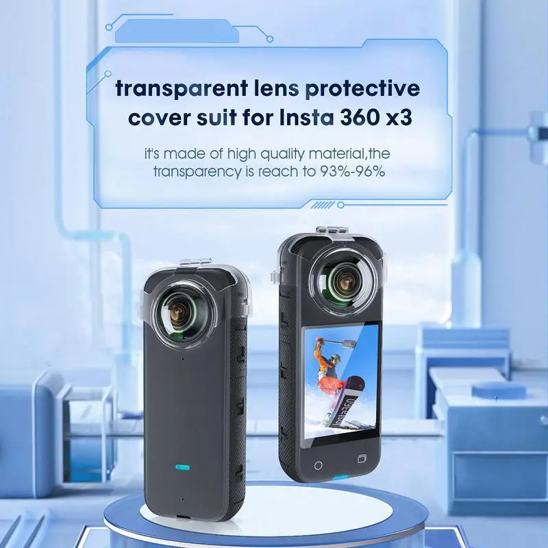 ل Insta360 X3 غطاء عدسة شفافة عمل كاميرا عدسة الحرس حامي ل Insta360 X3 كاميرا الملحقات