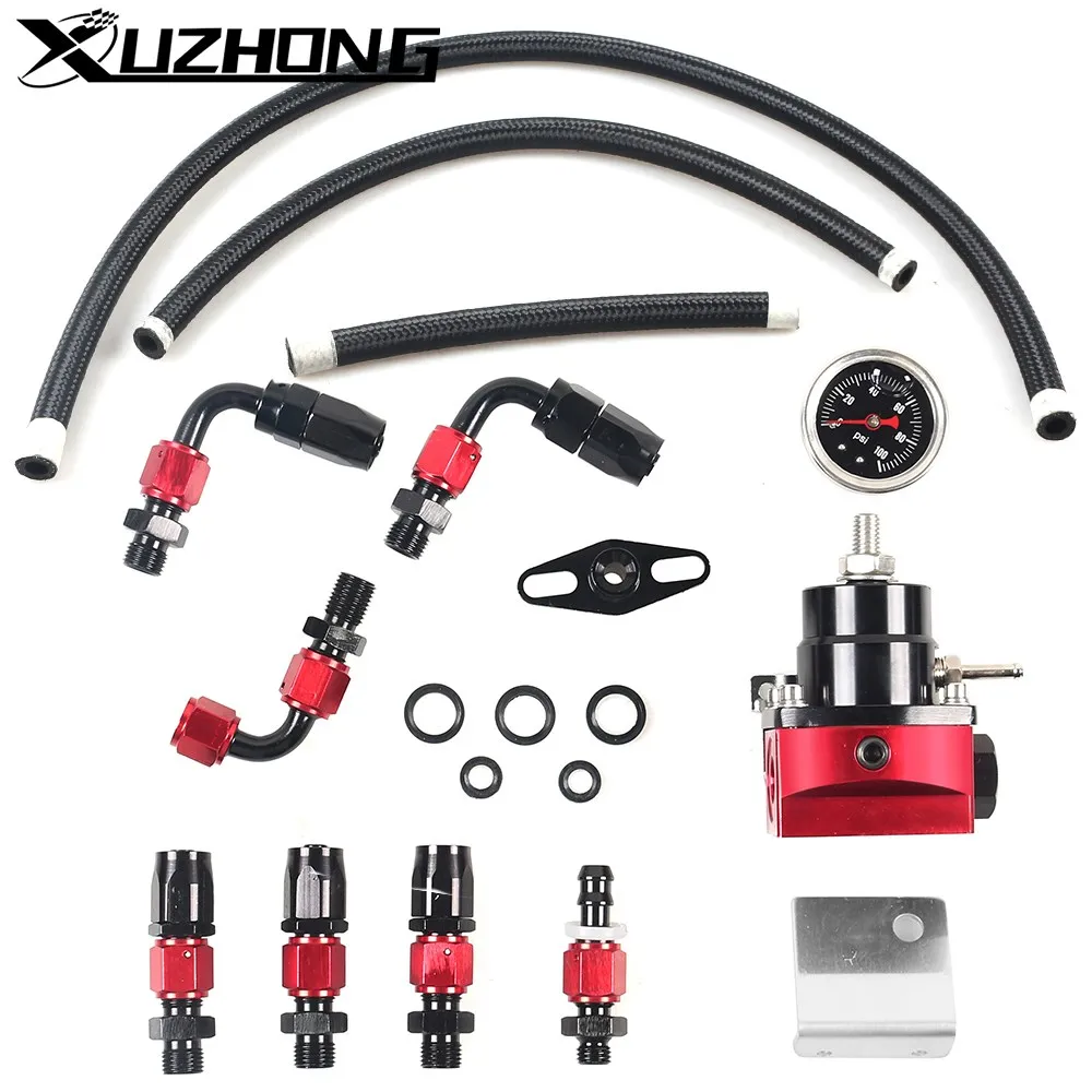 

Универсальный Регулируемый регулятор давления топлива FPR AN6 EFI для 7MGTE MKIII с манометром 100PSI