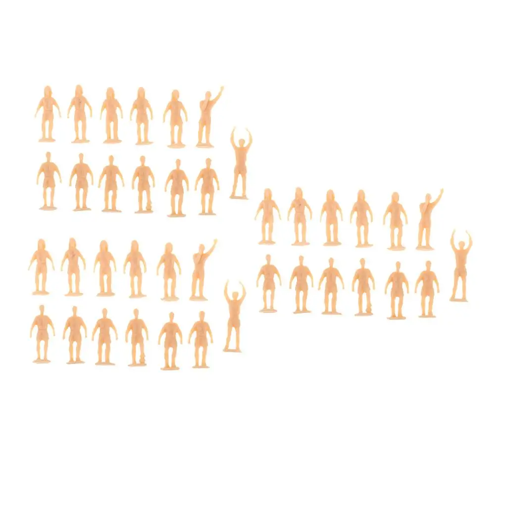 36x 1/8 voetbal voetballer figuur mensen beeldje HO OO