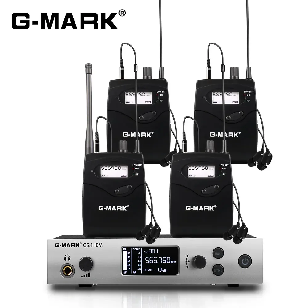 

Wireless In Ear Monitor System G-MARK G5.1IEM UHF Single Channel Frequencies Selecable