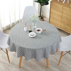 Round Tablecloth 120/150cm Washable Table Cloth Decorative Table Cover Indoor Holiday Home Party Picnic Dining Room