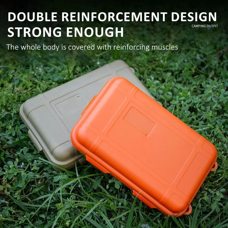 EDC Tool Box Outdoor Camping Survival Kit Shockproof Waterproof Case Sealed Box Outdoor Survival Storage Box Fishing Tackle Bag