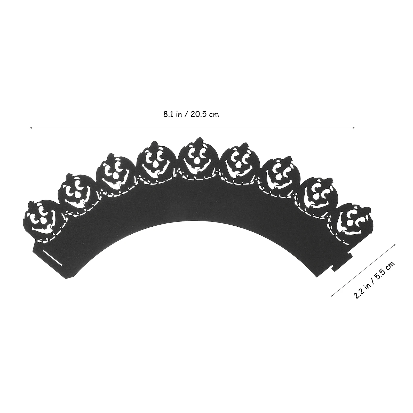 

24 Pcs Pumpkin Cake Edging Hollow Out Decor Halloween Cake Paper Wrapping Supplies Baking Decoration Party Accessories