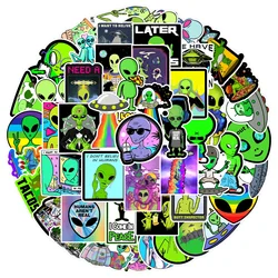 10/25/50pcs Cartoon Alien Graffiti Stickers for DIY Luggage Suitcase Notebook Guitar Laptop Phone Stationery Water Bottle