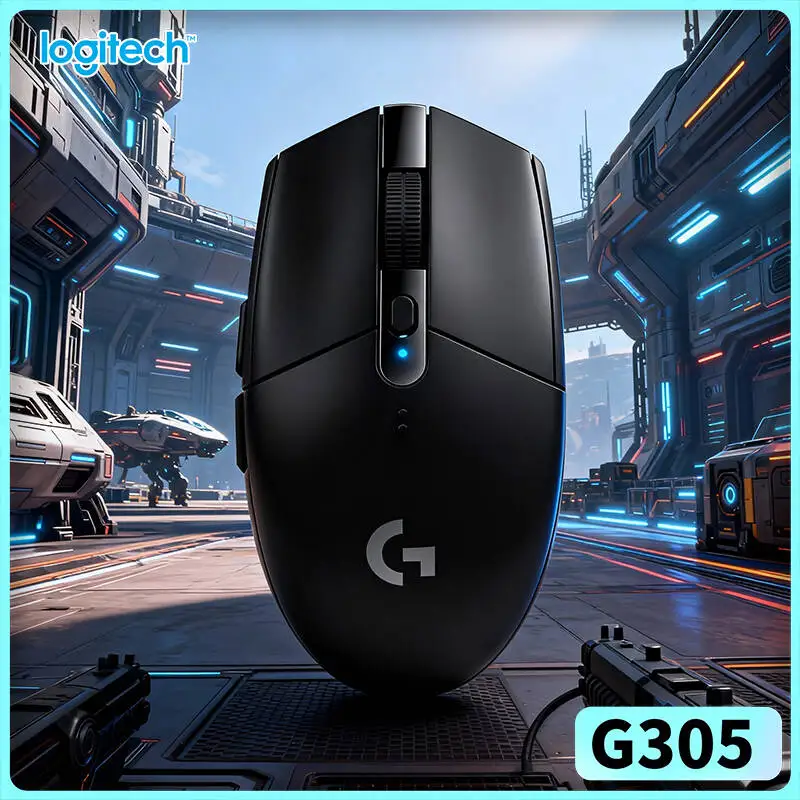 

G305 Gaming Mouse by Logitech, LIGHTSPEED Wireless, 12000 DPI HERO Precision, 6 Programmable Keys, 250h Battery, PC Mac Ready