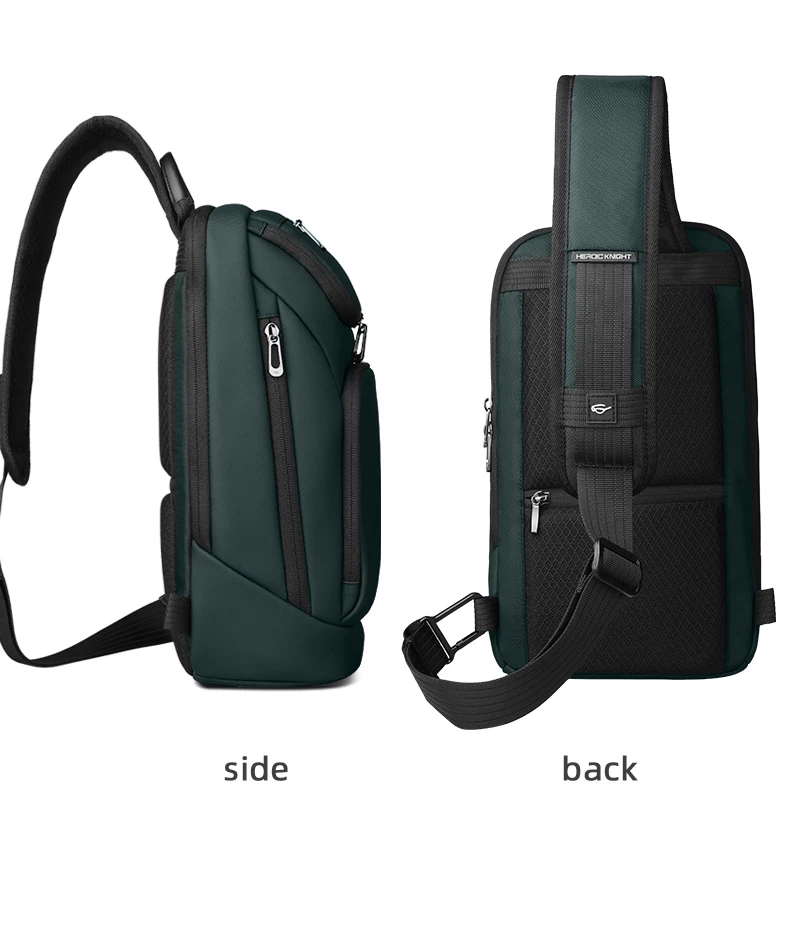 Heroic Knight Multifunktionale Herren-Handtasche mit großem Fassungsvermögen, wasserdichte Oxford-Brusttasche, lässige Umhängetasche für Herren für Outdoor-Sportarten – Detail 12