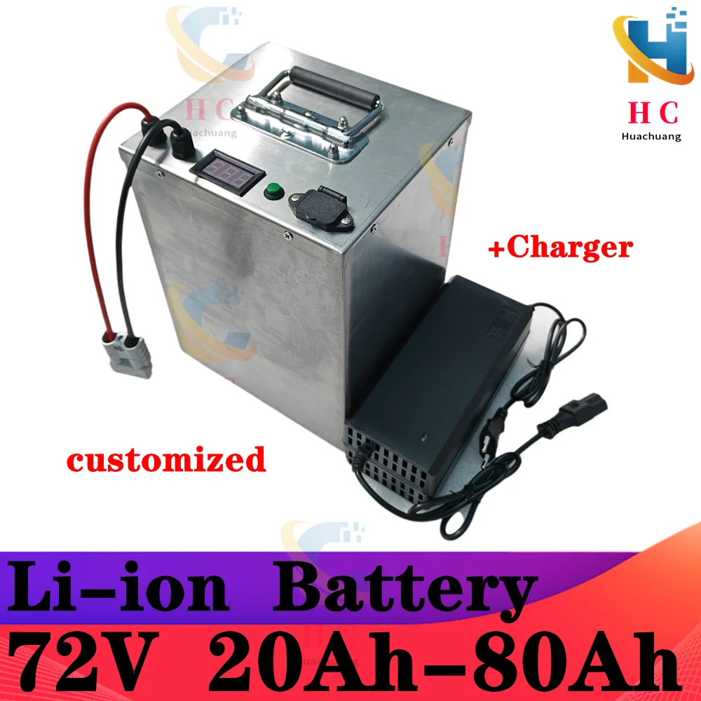 

72V 20AH 30AH 50AH 60AH 70AH Lithium -ion battery with BMS for motorcycle electric car pedal energy golf cart