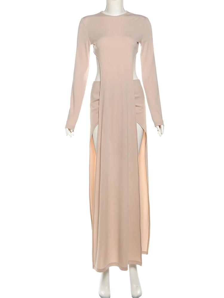 Sisterlinda 2025 New Style 2 Piece Set Women o-Neck Full Sleeve Lengthen T-Shirts+Irregular Long Skirts Street Fashion Clothing