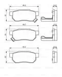 Store code: 986495256 rear brake pad for CIVIC 92 00 SI/JAZZ/CITY 04/JAZZ/CITY 04 / CRX / INTEGRA 88 97