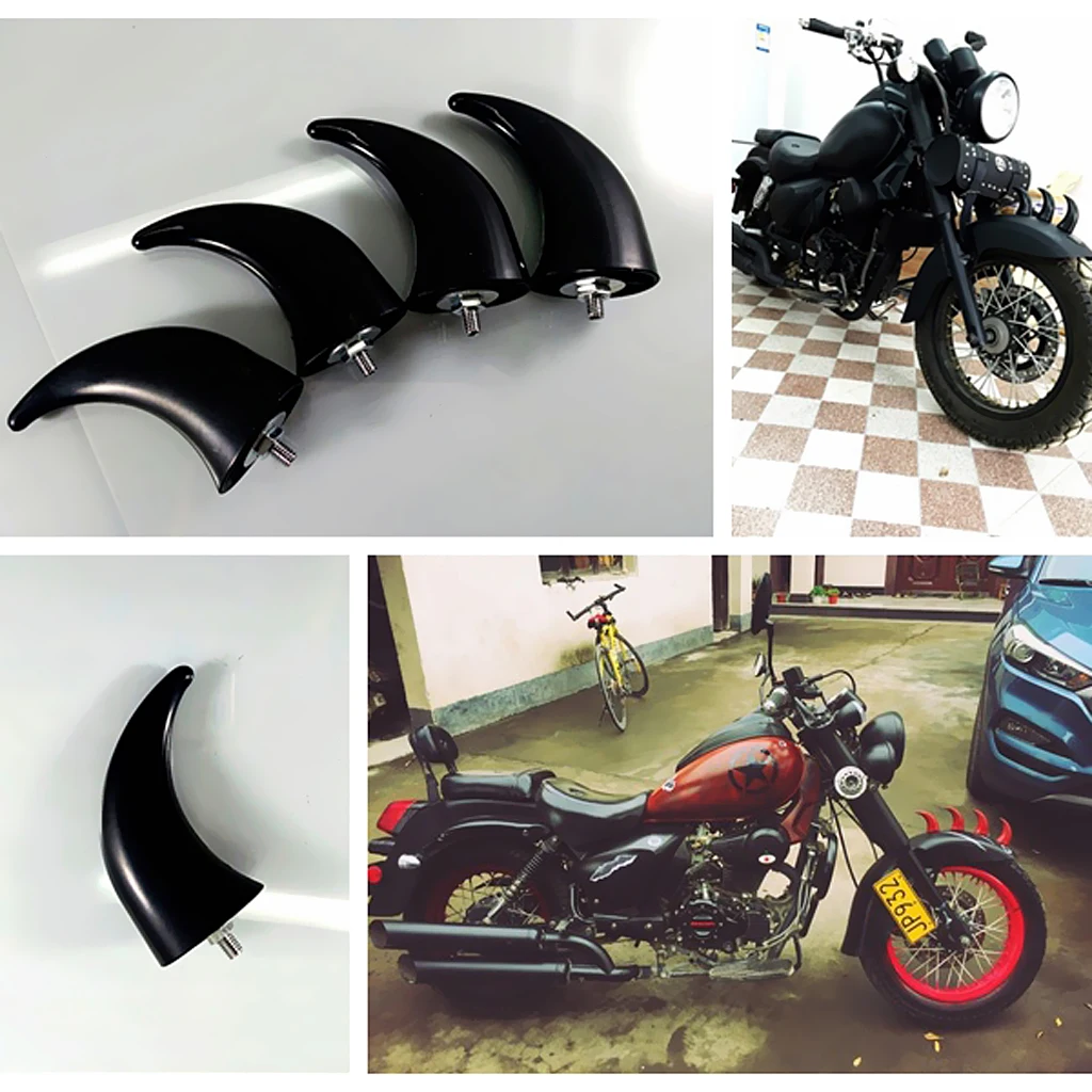 

Motorcycle Motorbike Fender Front Horns Decoration for Chopper Bobber Touring