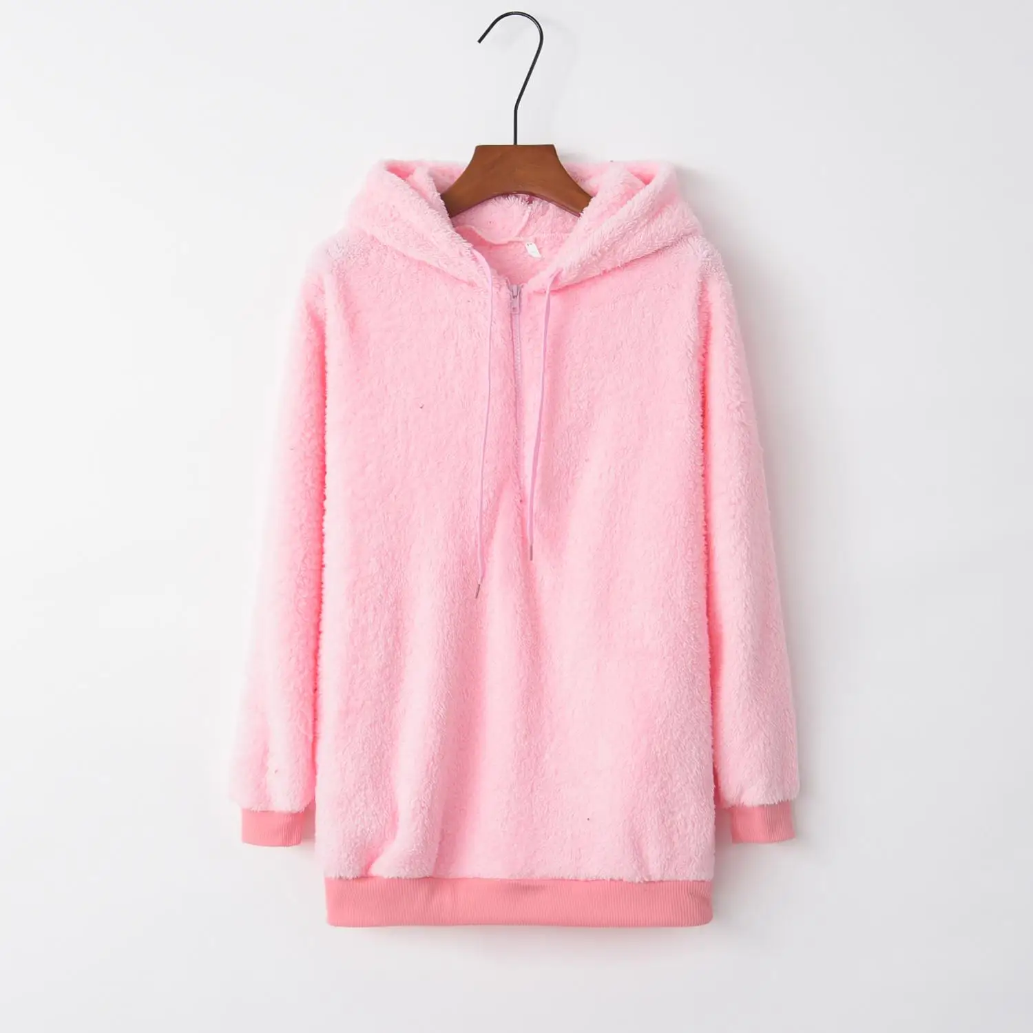 

plus size women's polerones Fleece Hoodies Long Sleeve Hooded Sweatshirt Autumn WinterZipper Pocket Coat Female sweatshirt S-5XL