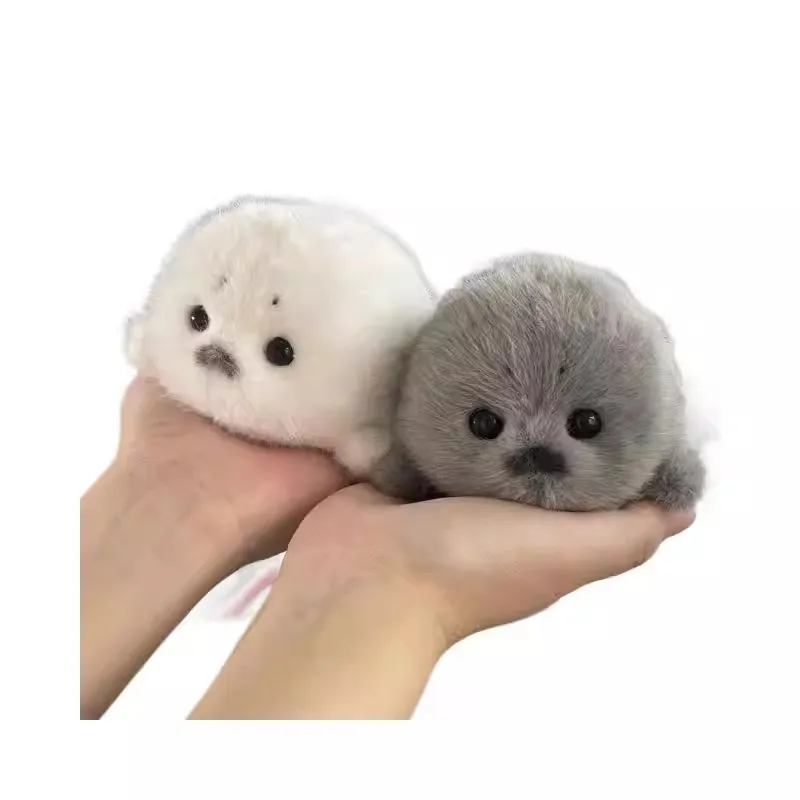 10cm Niedliche Plüschpuppe eines kleinen Seals mit Brille, Taschenanhänger, lustige Dekoration, Überraschungsgeschenk für den Partner – Detail 7