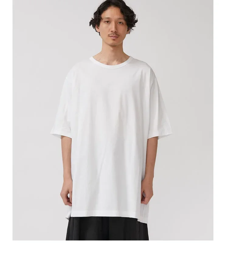 تي شيرت YOJI OOAK SUPIMA PIMA قطني بفتحة صورة ظلية للرجال والنساء محدود من متجر Aoyama، اليابان