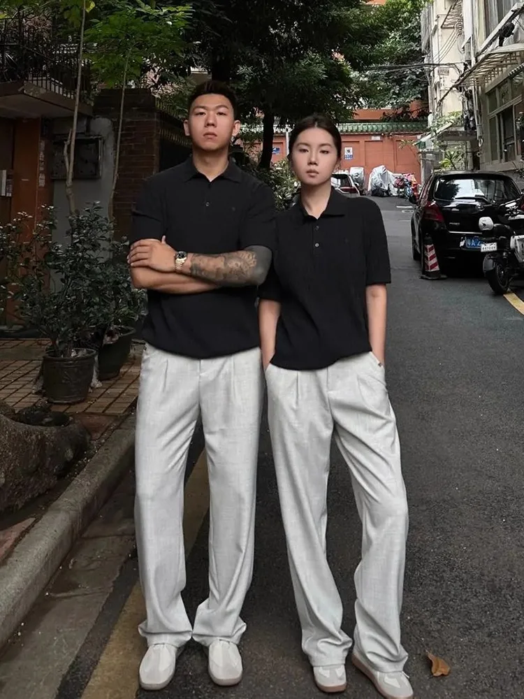 

Cleanfit Linen Pants Men's Summer Thin Anti-Wrinkle Casual Straight Leg West Pants Dra Comfortable Loose Fit Youth Trend