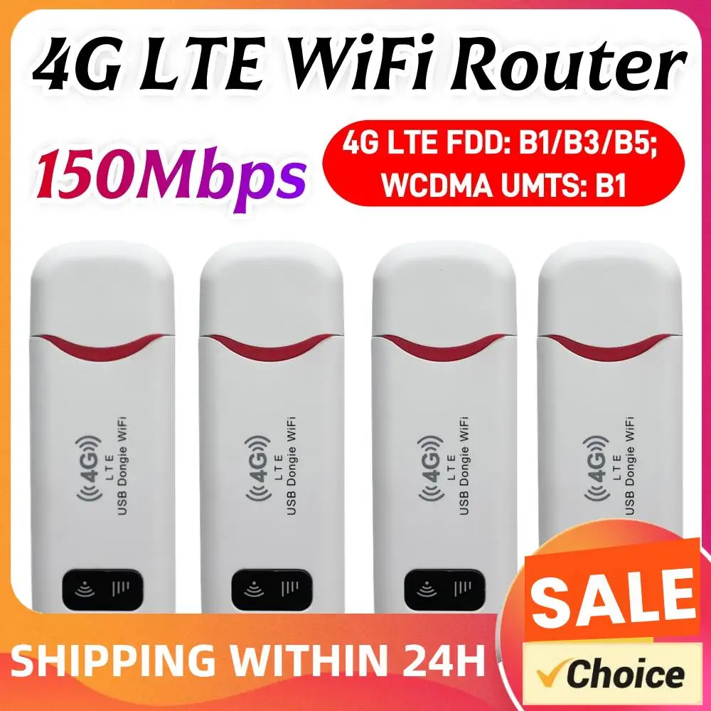 

Wireless LTE WiFi Router 4G SIM Card Portable 150Mbps USB Modem Pocket Hotspot Dongle Mobile Broadband for Home Office WiFi