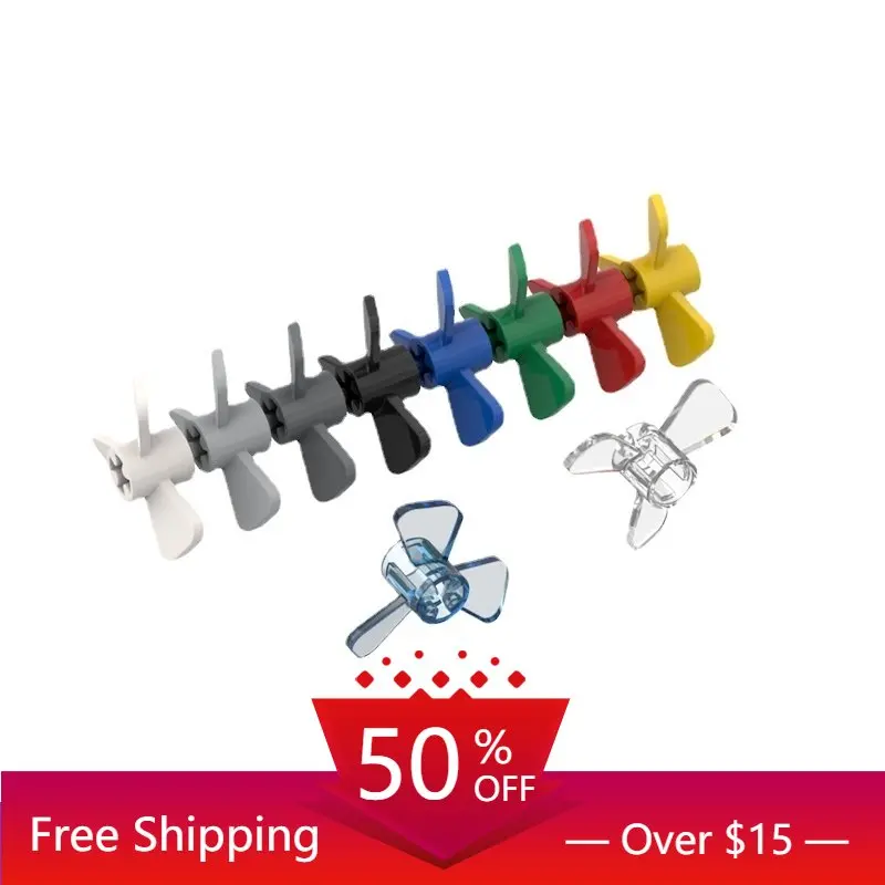 10PCS Assembles Particles 6041 2.9 x 3.2 x 1.2 Propeller Bricks Building Blocks DIY Replaceable Parts Toys For Children Gifts