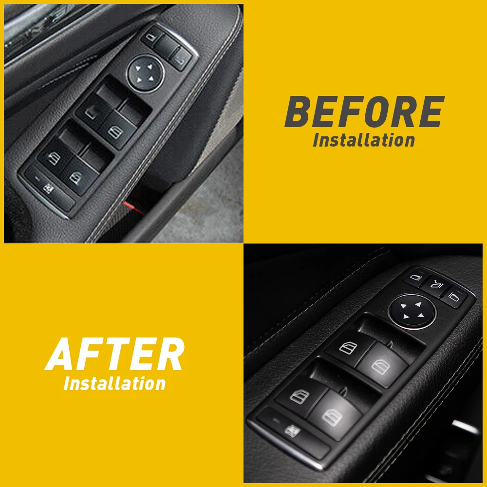 14Pcs Window Switch Button Cap for Mercedes-Benz E200 2012 2013 2014 2015 GLE350 2016-2018 GLE63 AMG 2016-2018 ML350 2012-2015