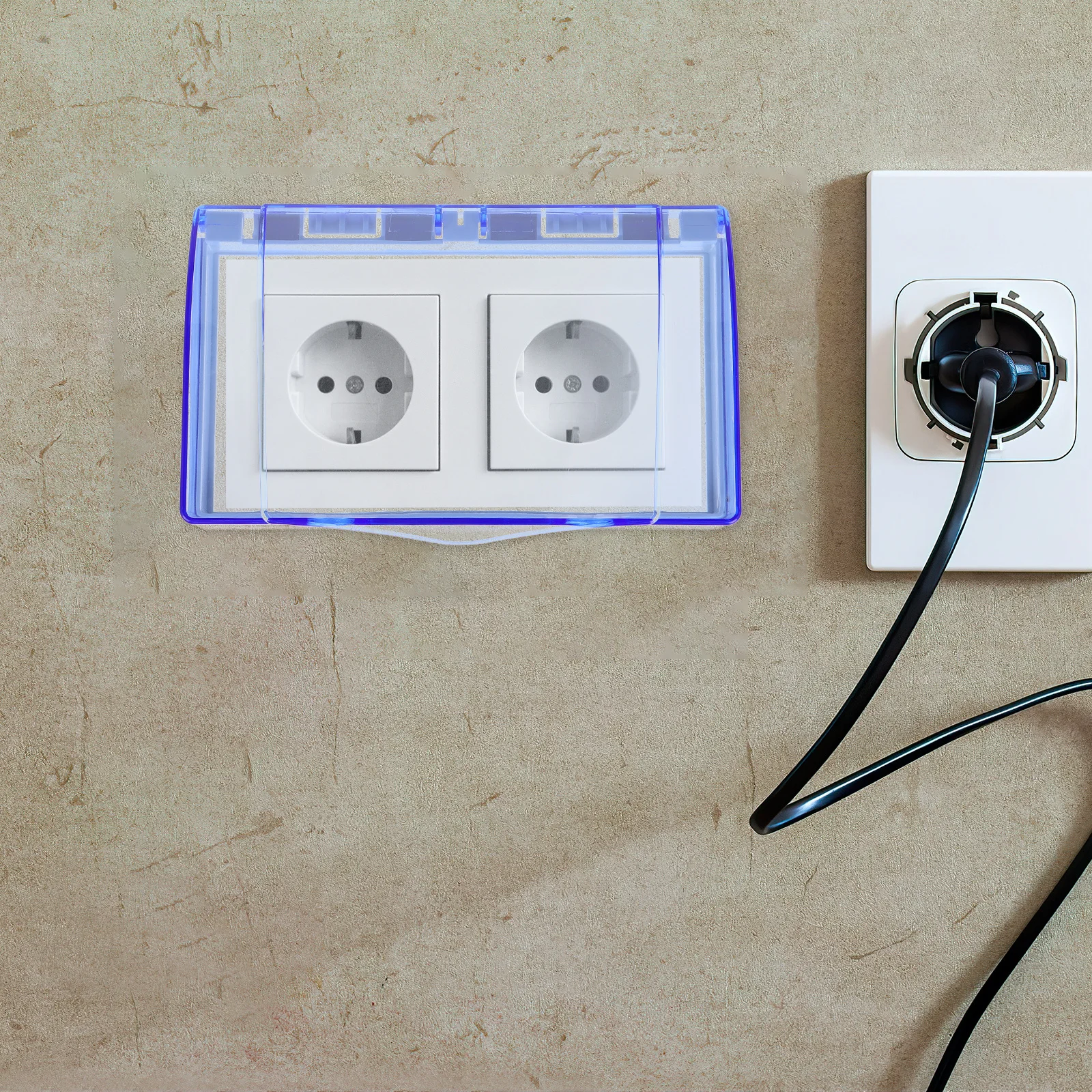

Waterproof Socket Protector for Bathroom Splash Guard Outlet Cover Proof Safety Wall Plug Cover for Damp Areas