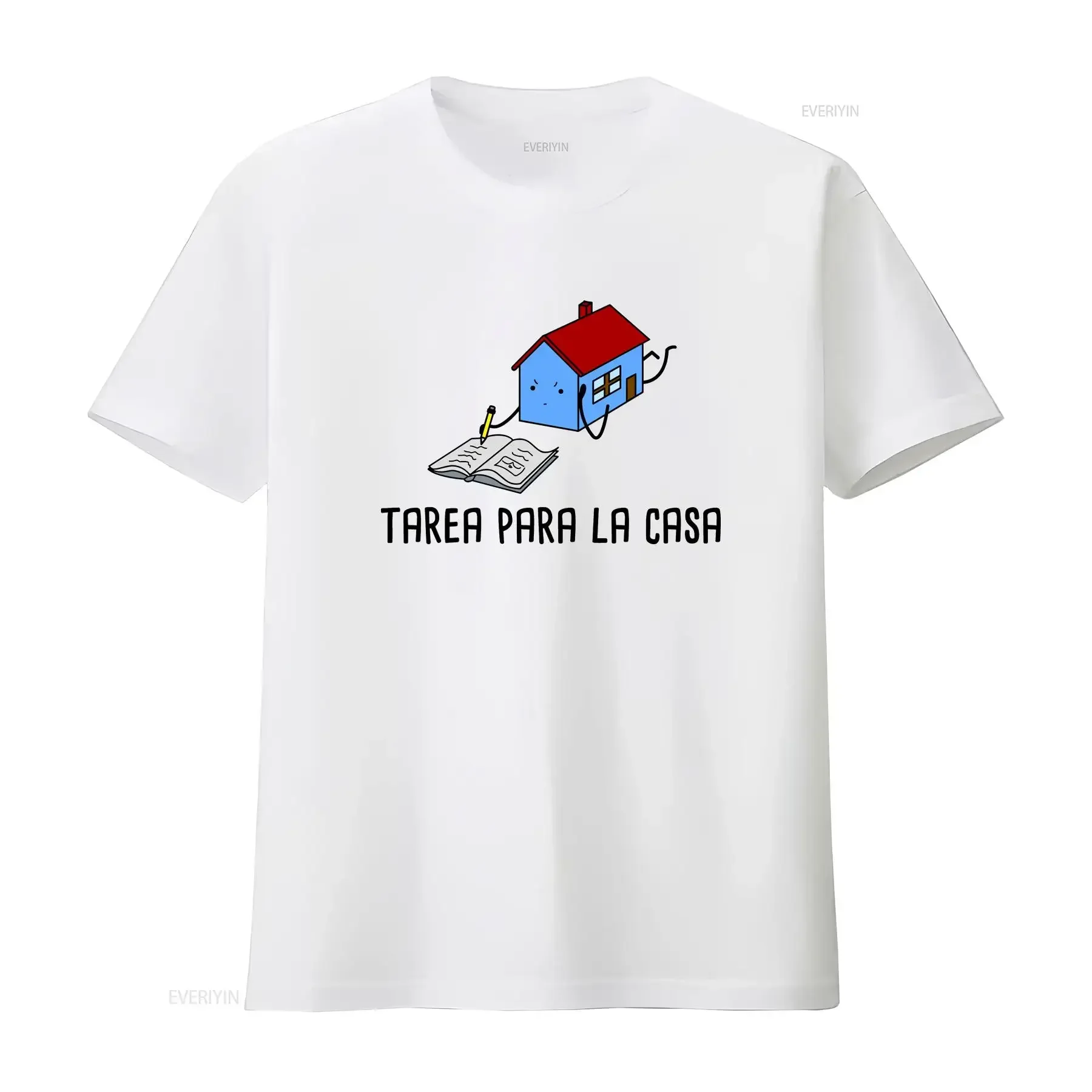 

Tarea Para la Casa Funny Spanish Homework Meme Cartoon Graphic Tee Premium Cotton T-Shirt for Men