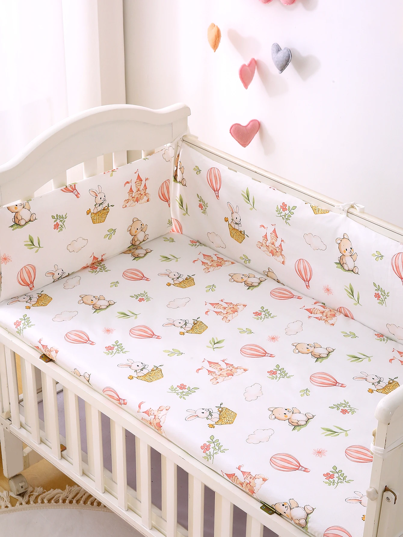 Rail de protection pour berceau de bébé, rembourrage doux, doublure de pare-chocs pour berceau de bébé, clôture de lit rembourrée imprimée de dessin animé, longueur 1 pièce 120/130/180/200cm, 1 pièce