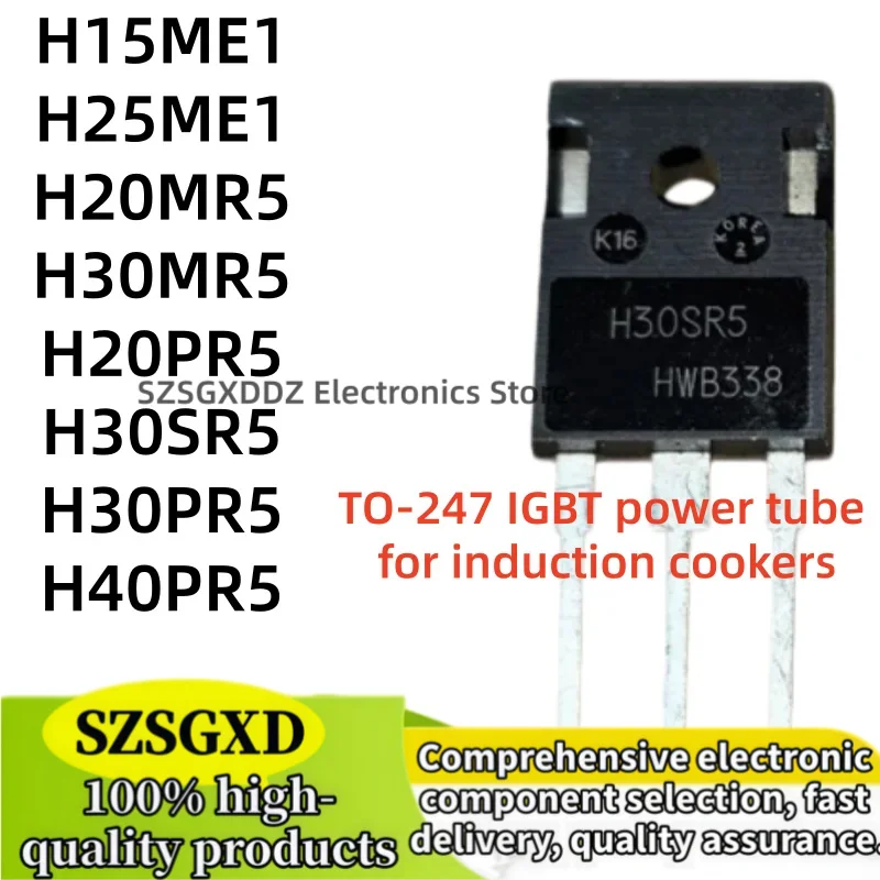 5-10Uds 100% nuevo H15ME1 H20MR5 H20PR5 H25ME1 TO247 H30PR5 H30MR5 H30SR5 H40PR5 TO-247 IGBT power tube for induction cookers