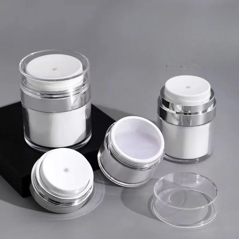 15/30/50 ml Cosmetica Lege Airless Pomppot Hervulbare Acryl Crème Vacuümfles Draagbare Grootte Container van Make-up voor Lotion