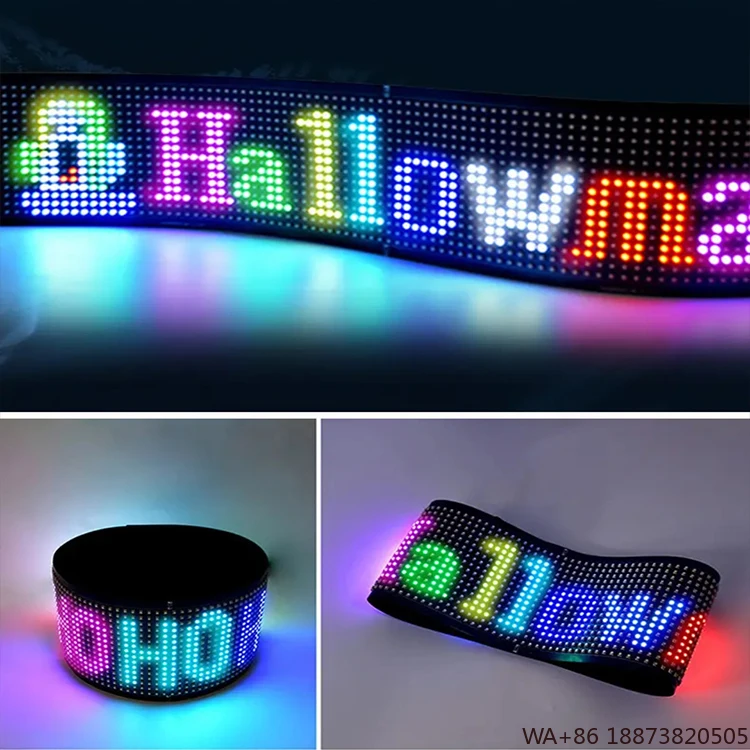 LED 디스플레이 데빌스 아이 트럭 20*64 플렉시블 스마트 POE 플렉스 데칼 스크린 4K IP65 방수 소매점 창문 후방 차량용