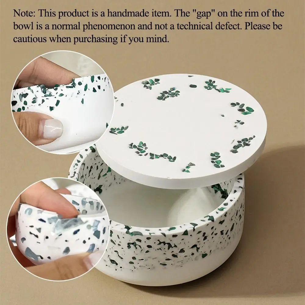 Creative Natural Crystal DIY with Lid Jewelry Storage Container Elegant Decorative Gypsum Degaussing Bowl Home Decoration