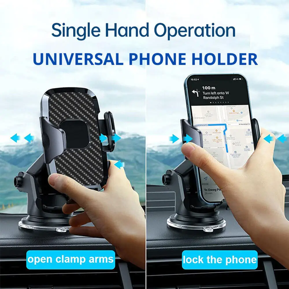 Car Phone Holder 360 Rotatable Suction Dashboard Mount Windscreen Universal Phone Holder Mobile Phone Bracket Car Accesssories