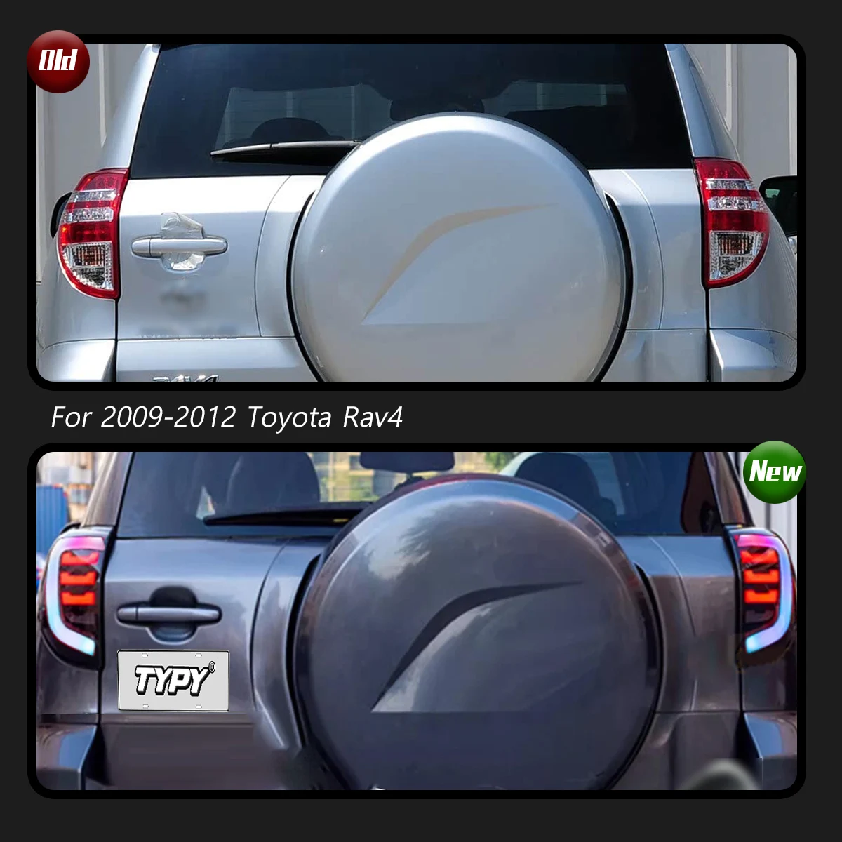 

TYPY Car For Toyota Rav4 Taillight 2009-2012 Upgrade Modified to New DRL Dynamic Turn Signal LED Taillight Auto Accessories