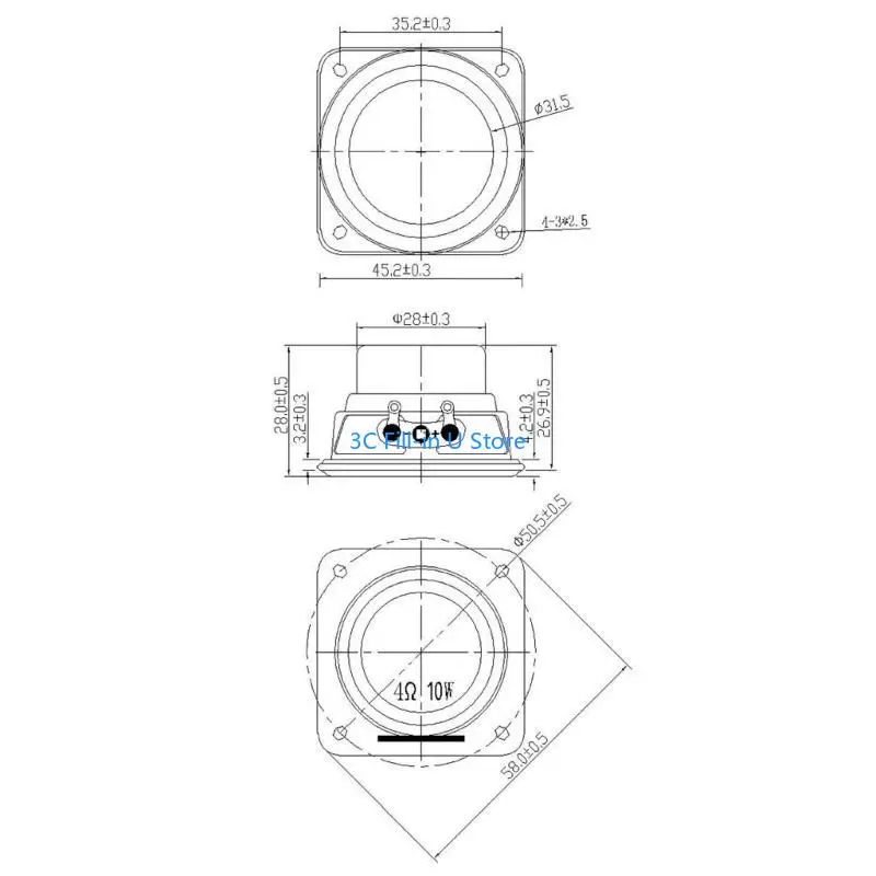 G8TA DIY Speaker Full Ranges 10W 4Ohms Loudspeaker for Various Projects