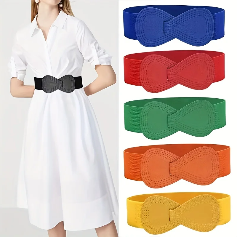 Women's elastic waistband, daily commuting dress decoration, waist cover