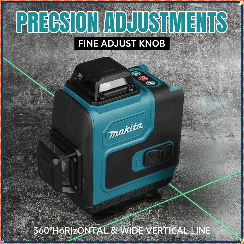 ماكيتا 16 خط عالي الدقة ثلاثي الأبعاد-4D أداة طاقة محمولة معلقة باللون الأخضر الأفقي والرأسي لبطارية ماكيتا #4