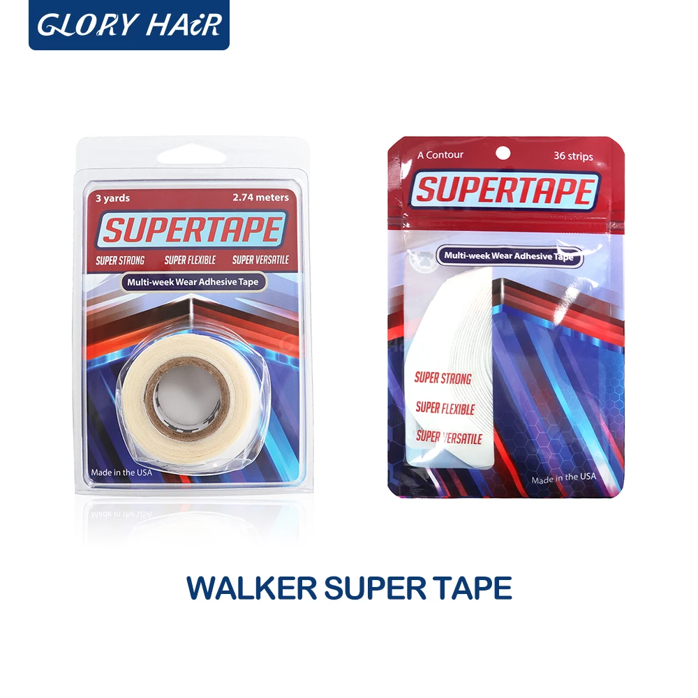 Super Tape A & C 36 Strips Double-Sided Adhesive Tape Waterproof Strong Hair System Tape for Toupee Wig