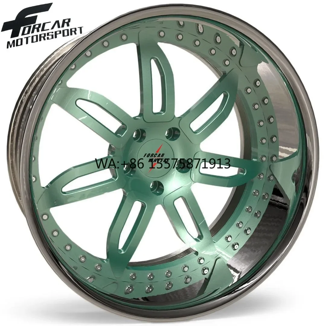 

Новые кованые диски Forcar Factory с глубокой полкой, двухсекционные, глянцевые, из сплава T6061, на заказ, 16-24 дюйма